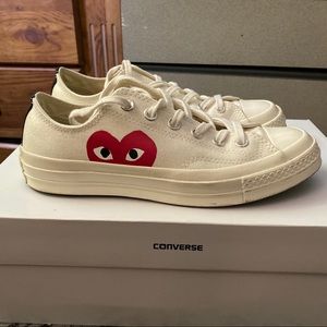 CDG Comme des Garçons Cream Converse Size 8W